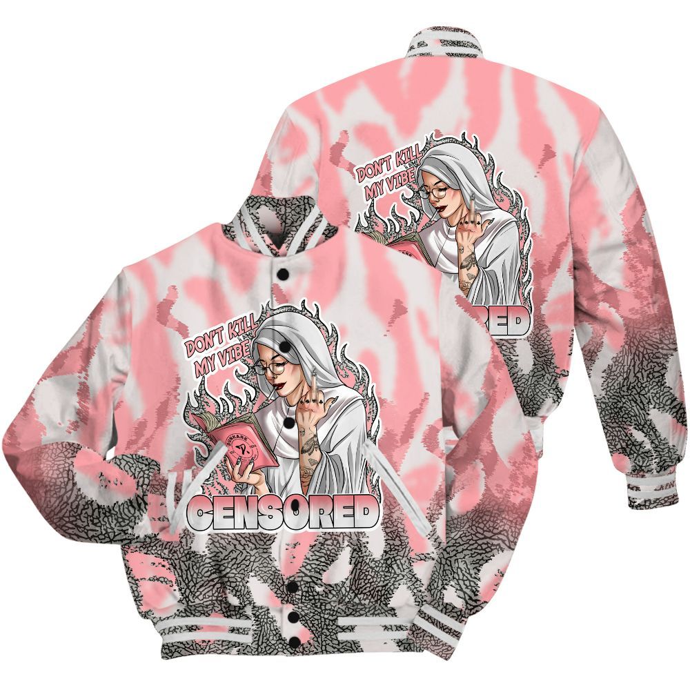 Varsity Jacket To Match Retro Wings 3s Shirt - Censoredz Burn All Over Print