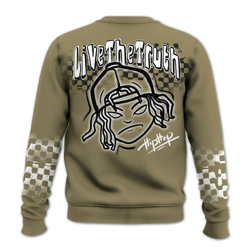 Sweatshirt To Match Black Olive 7s - Feel Life Street Style All Over Print