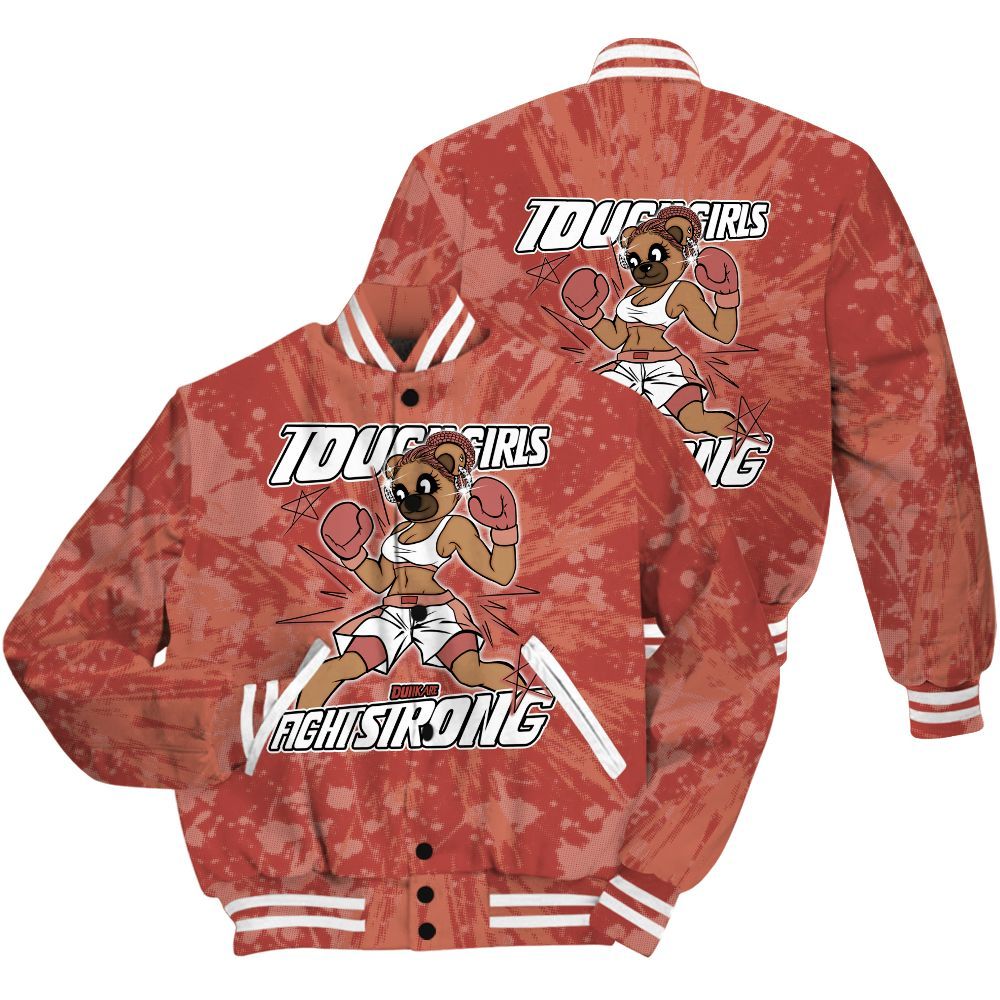 Varsity Jacket To Match Dune Red 13s Shirt - Gritty Girls Bear Luxury All Over Print