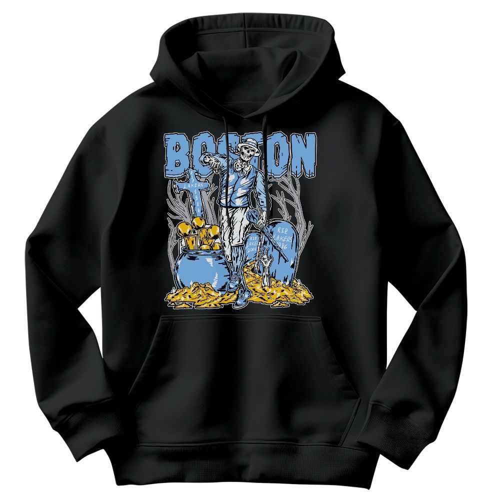 Sweatshirt To Match University Blue 5s - Goldrush Skeleton Graphic