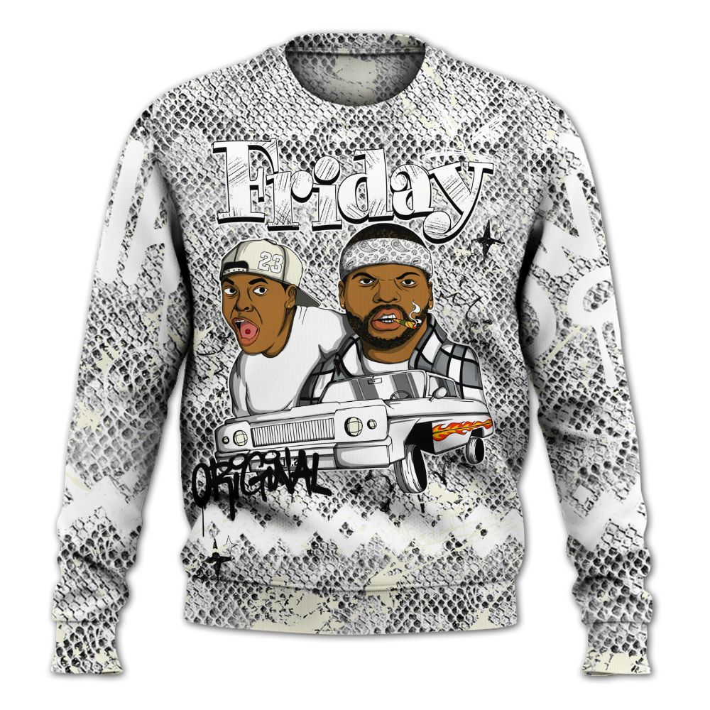 Sweatshirt To Match Low CNY Year Of The Snake 11s - Friday Sneaker Crayon All Over Print