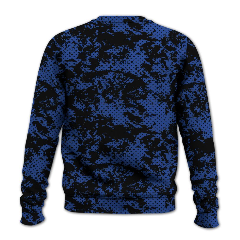 Sweatshirt To Match Retro Hyper Royal 13s - Show Me The Money Retro All Over Print