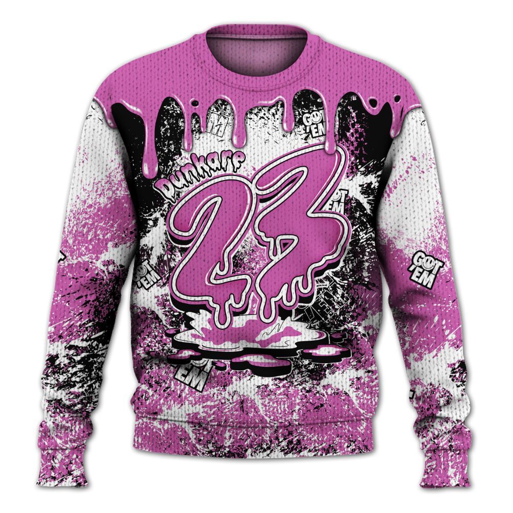Knitted Sweater To Match Hyper Violet 4s - Dripping 23 Drip