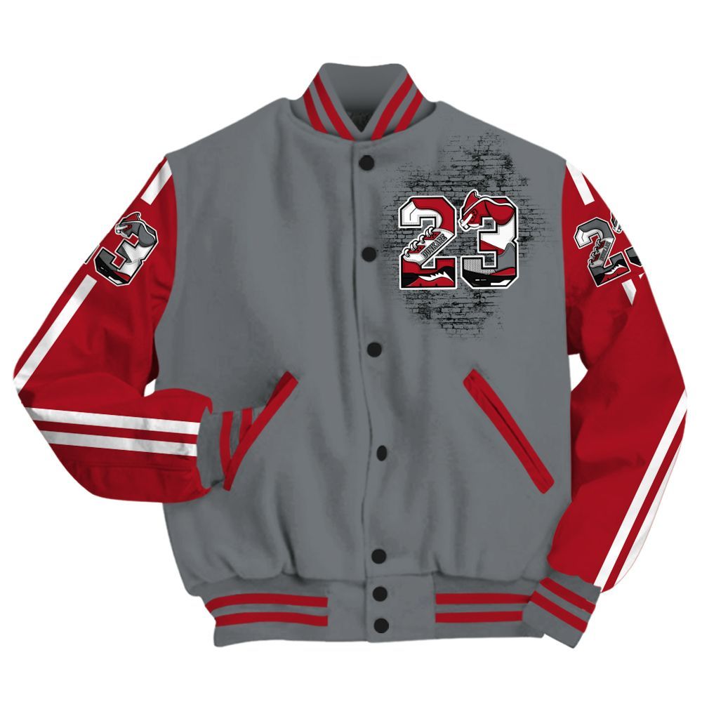 Varsity Jacket To Match Retro Fire Red 9s - Custom Name Number 23 5s All Over Print