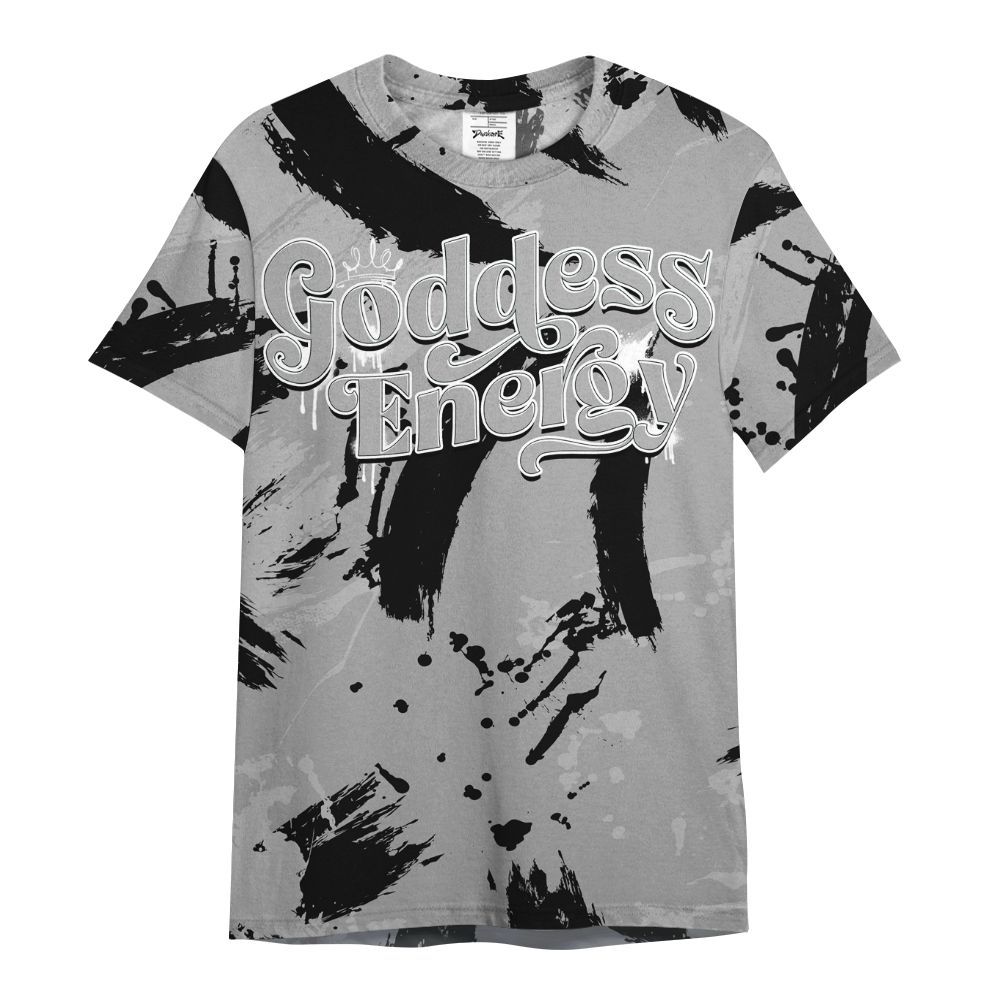 Shirt To Match Black Wolf Grey 12s - Goddess Energy Retro All Over Print