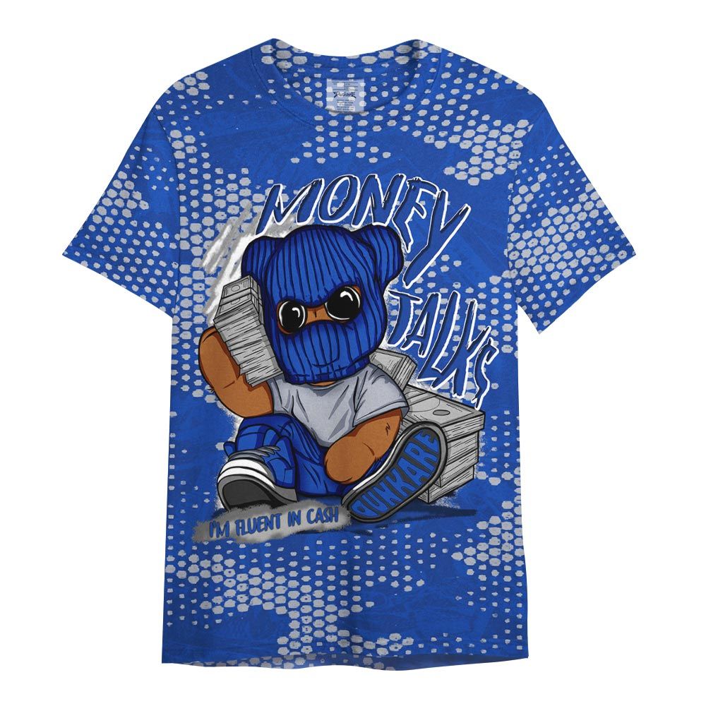 Shirt To Match Air Foamposite One Royal - Money Talk Bear Banknotes Art Shirt Unisex