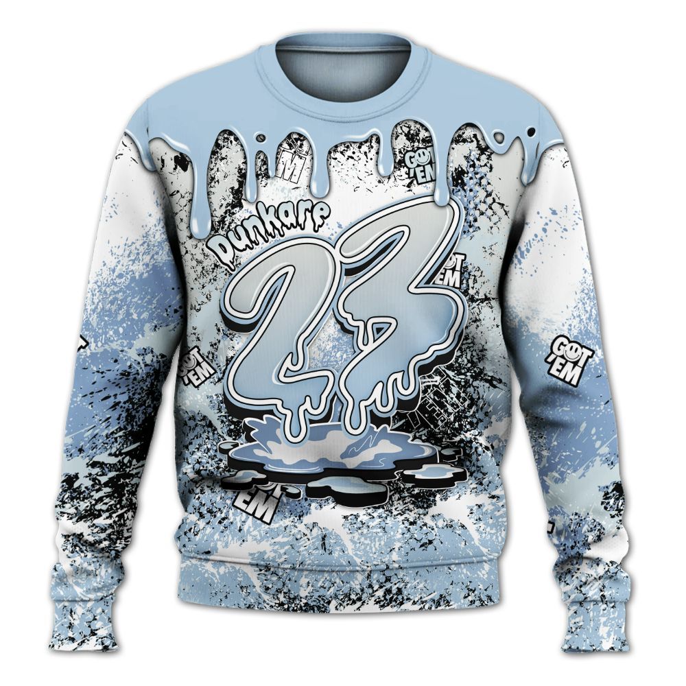 Sweatshirt To Match Forget Me Not 4s - Dripping 23 Drip All Over Print