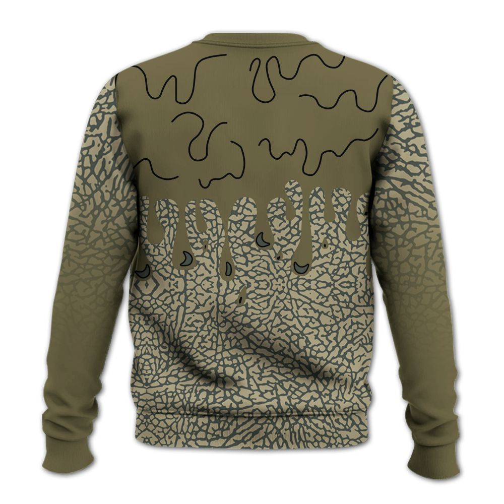 Sweatshirt To Match Retro Family Affair 3s - Snake Trust No One Drip All Over Print