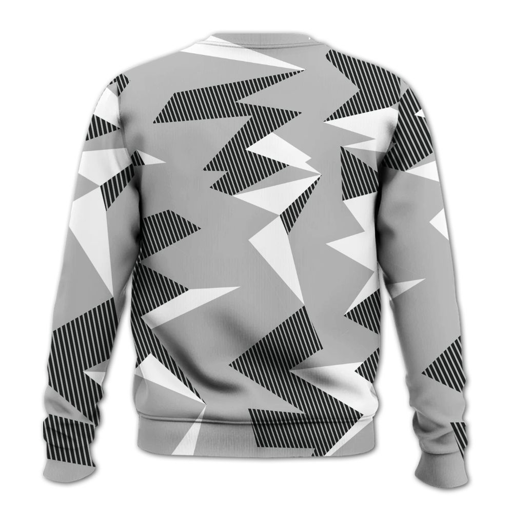 Sweatshirt To Match Low 85 Metallic Black 1s - Geometric Camouflage Pattern All Over Print