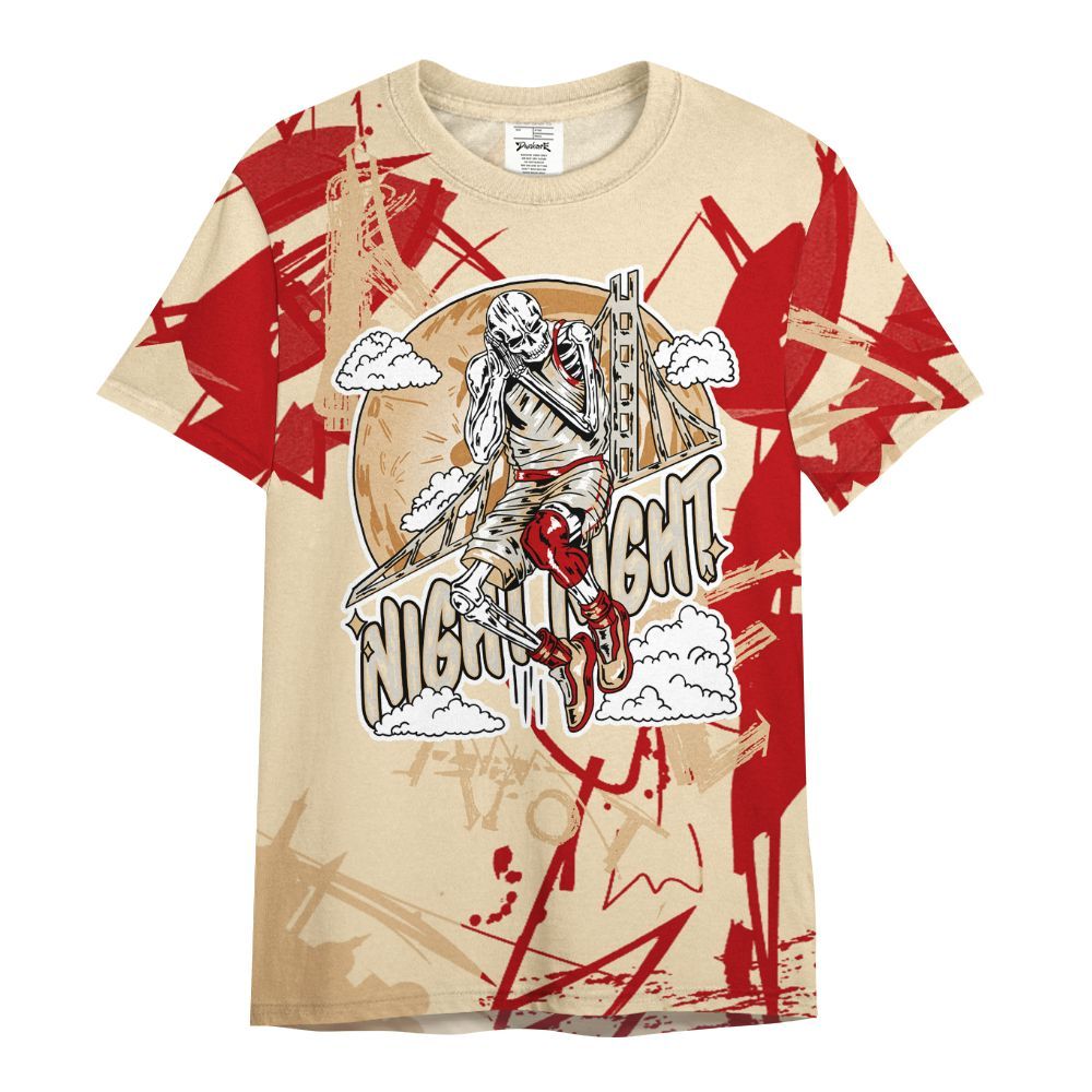 Shirt To Match Dunk Low Strawberry Waffle - Seeya Skeleton Messyz All Over Print