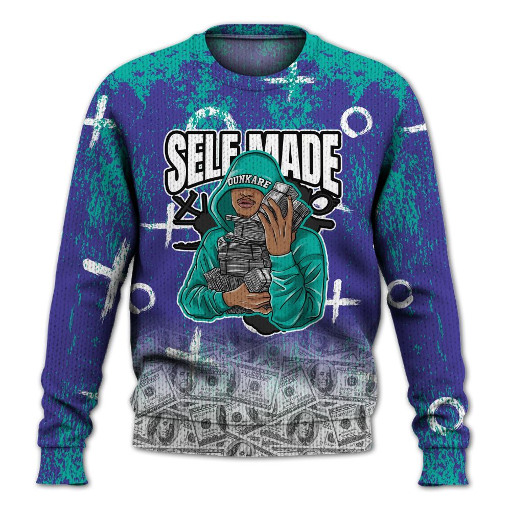 Sweater To Match Retro Grape 5s - Selfmade Unique Grunge Graphic
