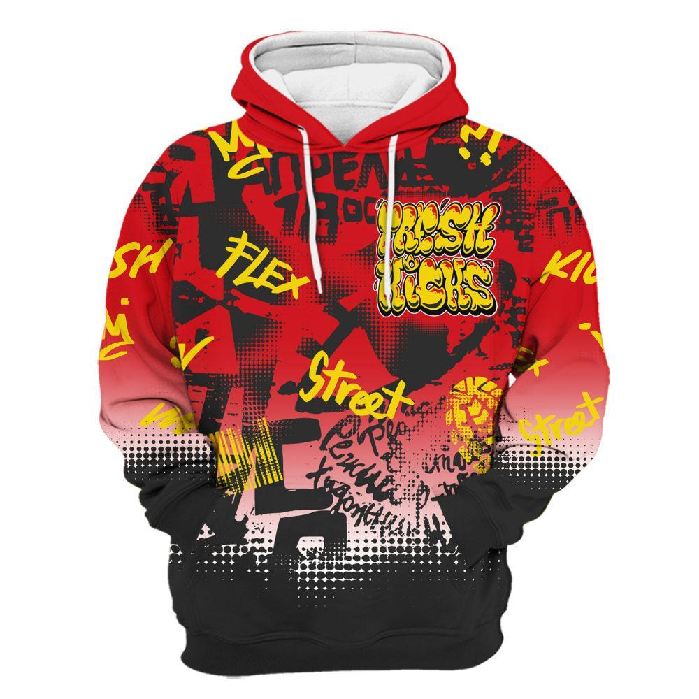 Hoodie To Match Ferrari 14s - Fresh Kicks Bear Grunge All Over Print