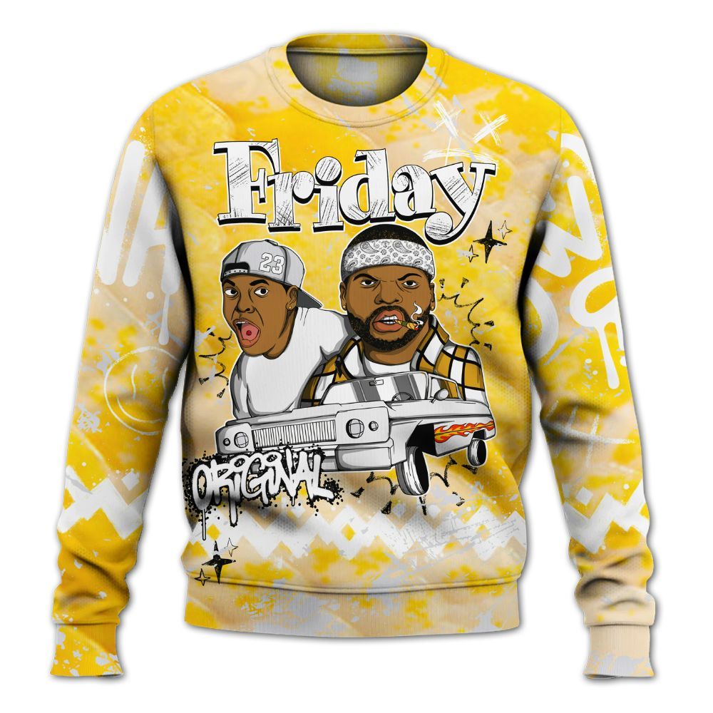 Sweatshirt To Match Low Yellow Python 11s - Friday Sneaker Crayon All Over Print