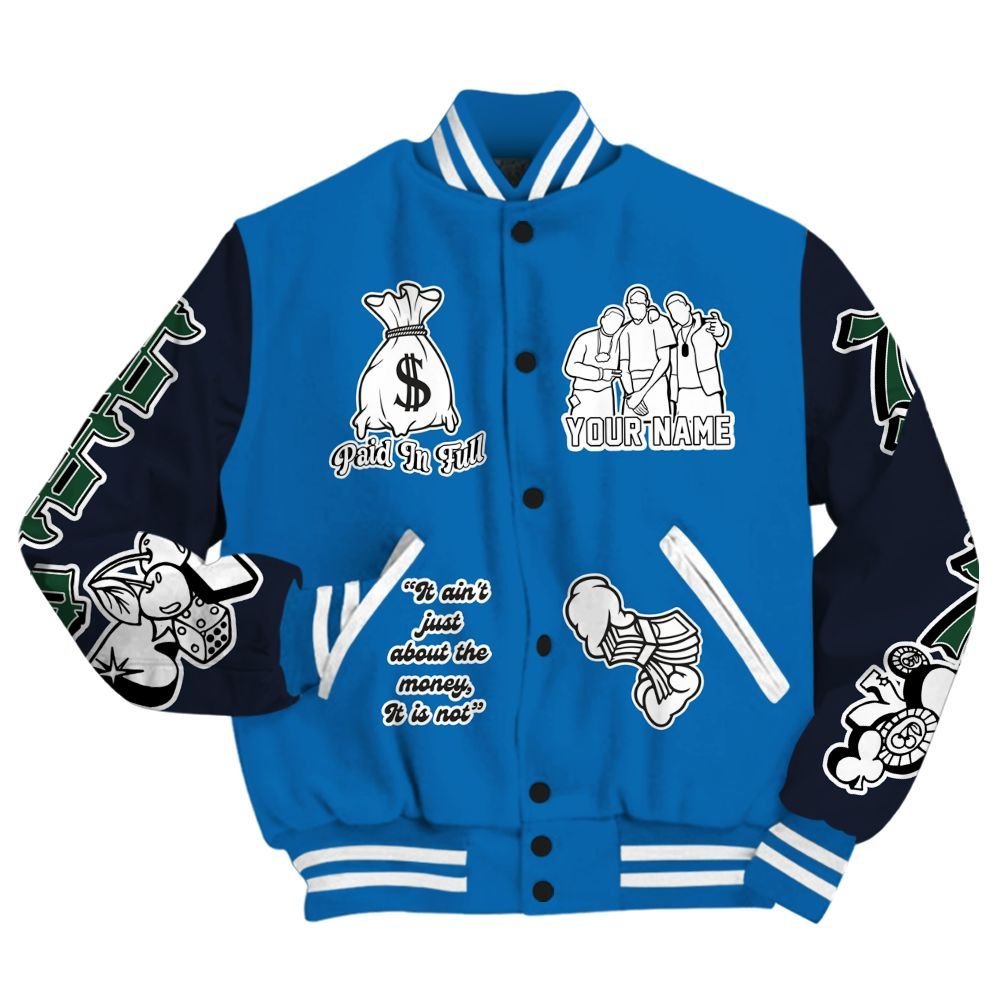 Varsity Jacket To Match 95 Big Bubble Slate - Paid In Full Baseball Varsity Jacket Custom Name All Over Print