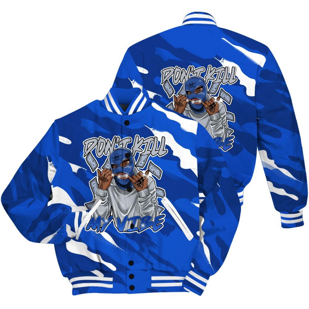 Varsity Jacket To Match Air Foamposite One Royal Shirt - Vibe.Unique Colored All Over Print