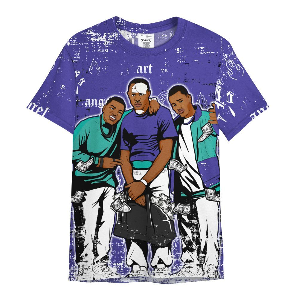 Shirt To Match Retro Grape 5s - Paid In Full Money All Over Print