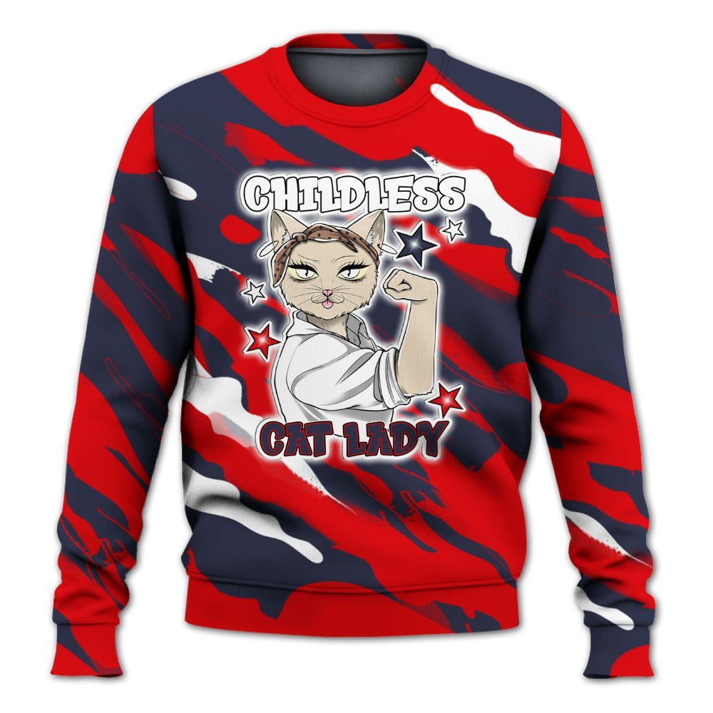 Sweatshirt To Match Low OG Howard University 1s - Childless Kat Lady All Over Print