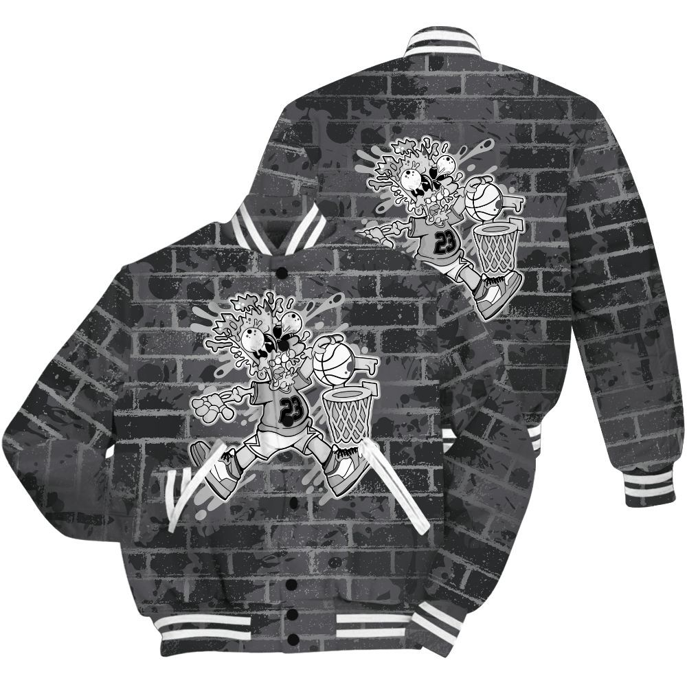 Varsity Jacket To Match White Thunder 4s Shirt - 85's Dunks Graphic Halloween All Over Print