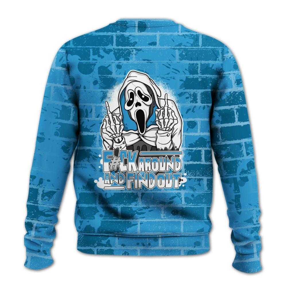 Sweatshirt To Match Powder Blue 9s - F#CK And Find Out Graphic Halloween All Over Print