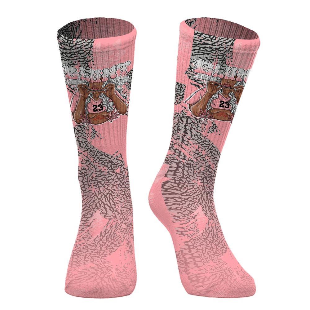 Sock To Match Retro Wings 3s - Bluntz Unique Circle Splash