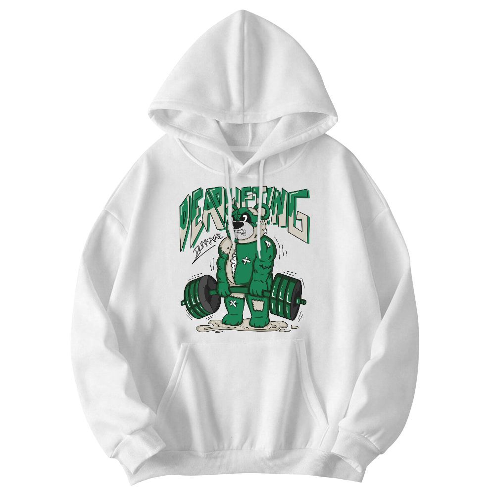 Sweatshirt To Match Lucky Green 2s - Deadlifting Bear Graphic