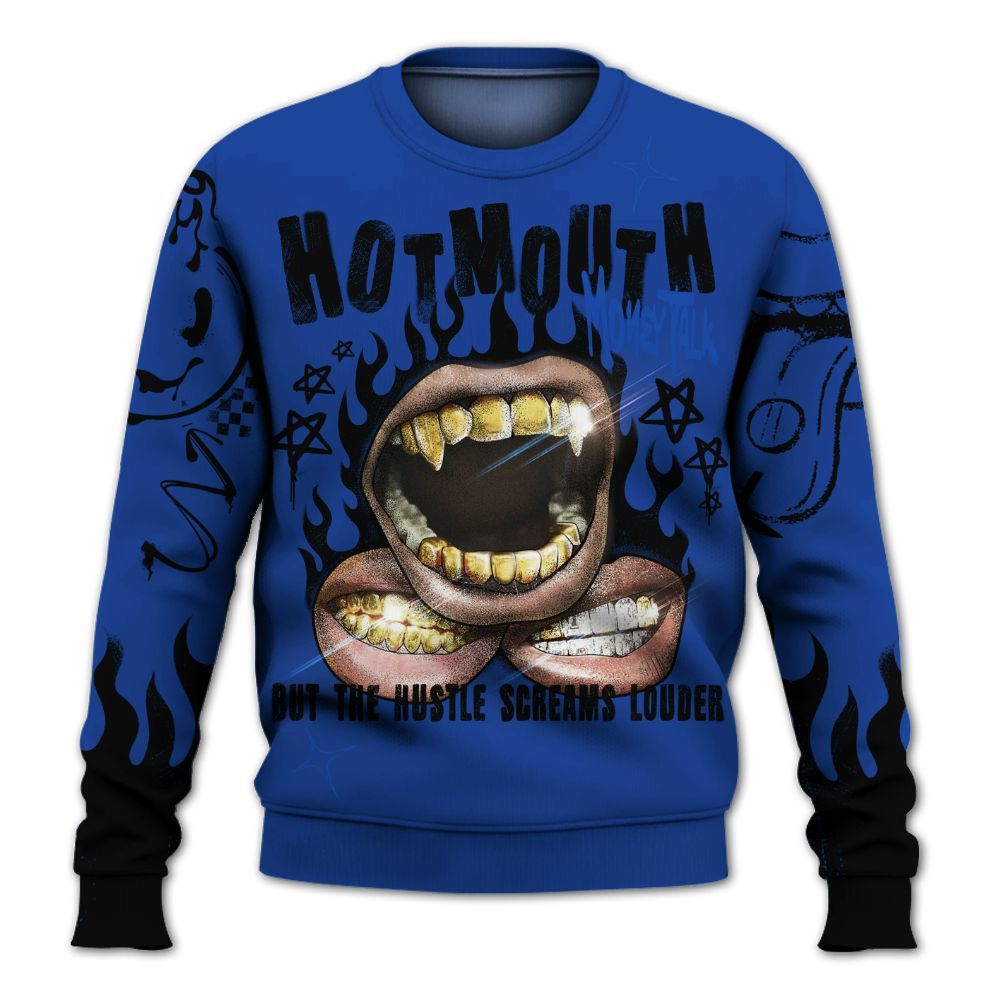 Sweatshirt To Match Air Foamposite One Royal - Mouth Burning Street Style All Over Print