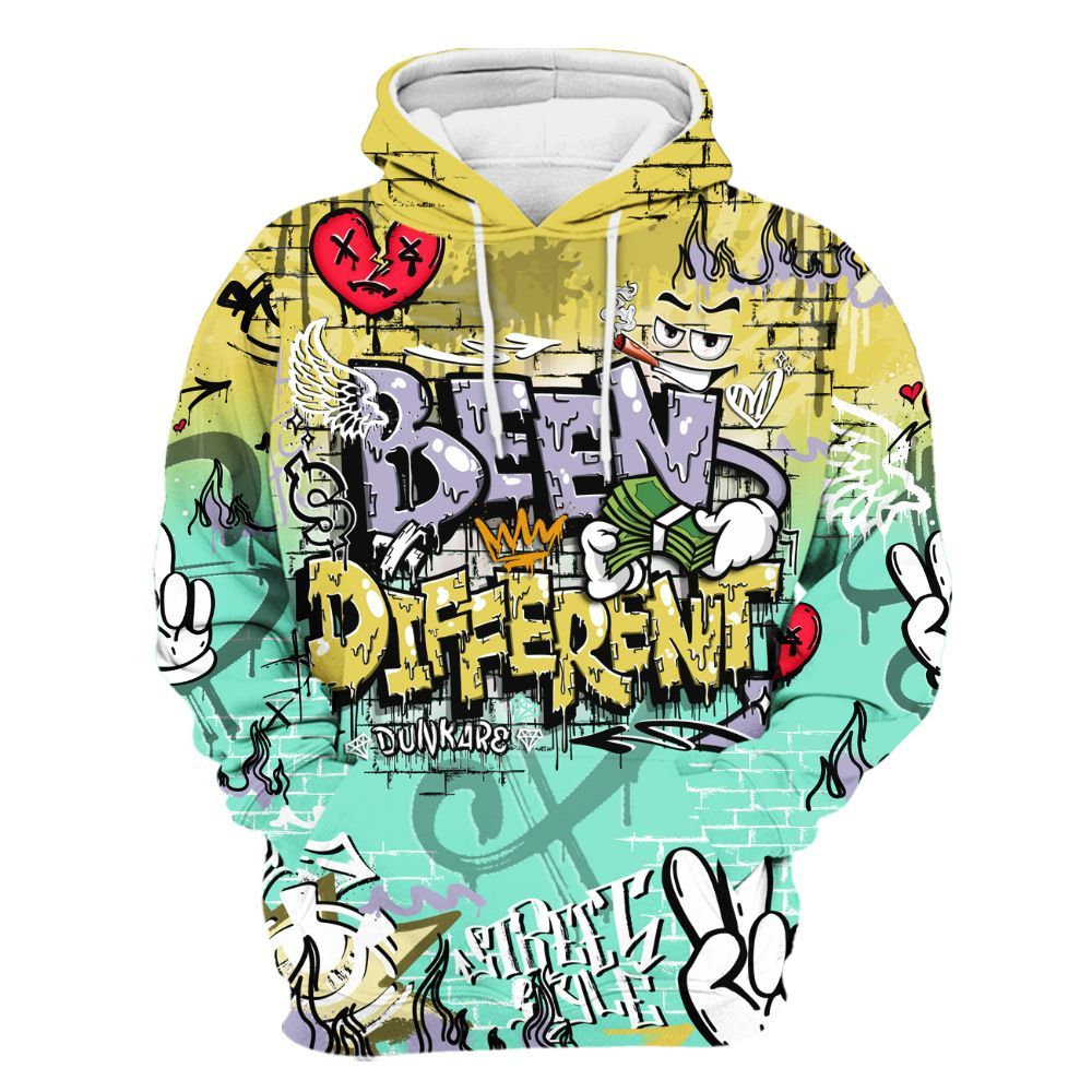 Hoodie To Match Dunk Low Easter 2026 - Been Dif2erent Drip Graffiti All Over Print