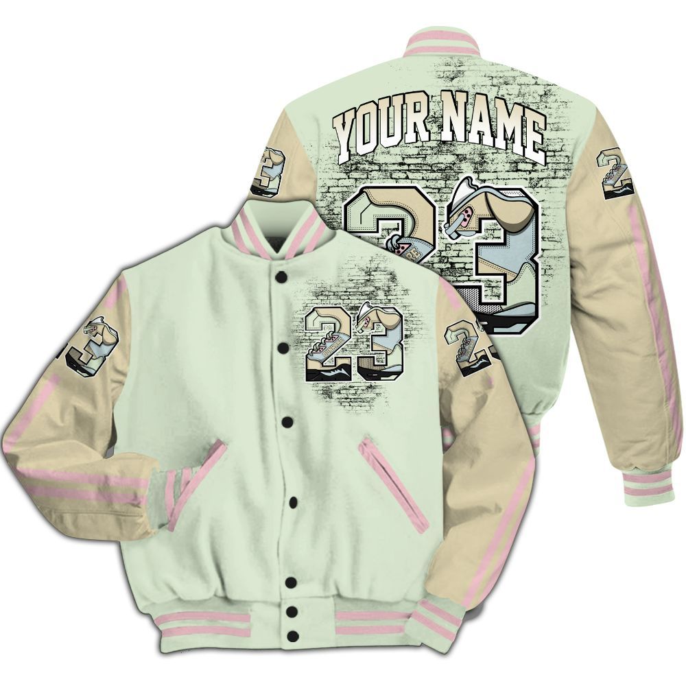 Varsity Jacket To Match Spring Is In The Air 3s - Custom Name Number 23 5s All Over Print