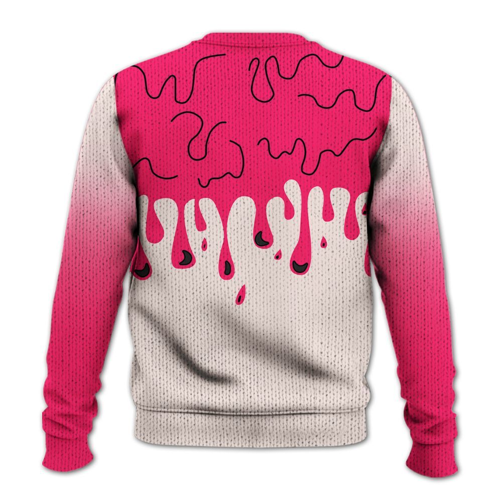 Knitted Sweater To Match A'One Pink Aura - Snake Trust No One Drip
