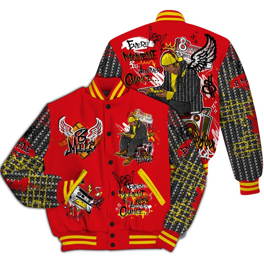 Varsity Jacket To Match Ferrari 14s - 8Mile Movie Graffiti All Over Print