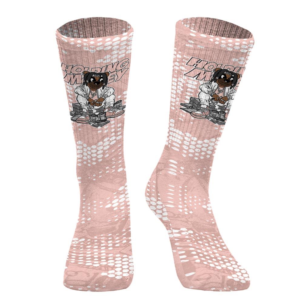 Sock To Match Low Legend Pink 11s - Possessing Moneys Bear Banknotes Art