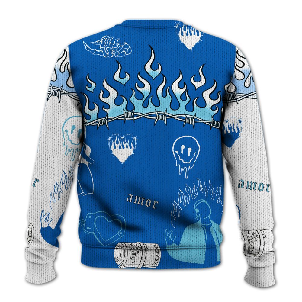 Knitted Sweater To Match Dunk Low Argon - Snake Trust No One