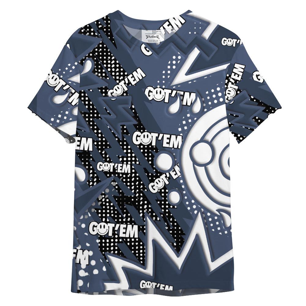 Shirt To Match Low Diffused Blue 11s - Retro Vintage 90s Shirt Outfit 1505 NCT