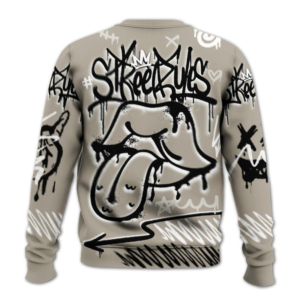 Sweatshirt To Match RM Light Bone 4s - Break Rules Streetwear All Over Print