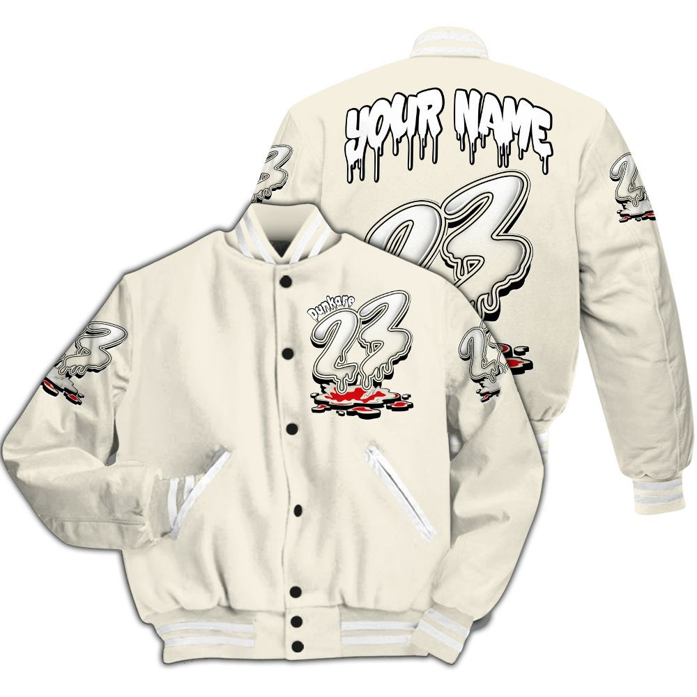 Varsity Jacket To Match Low OG Sail 1s - Custom Name 23 Drip All Over Print