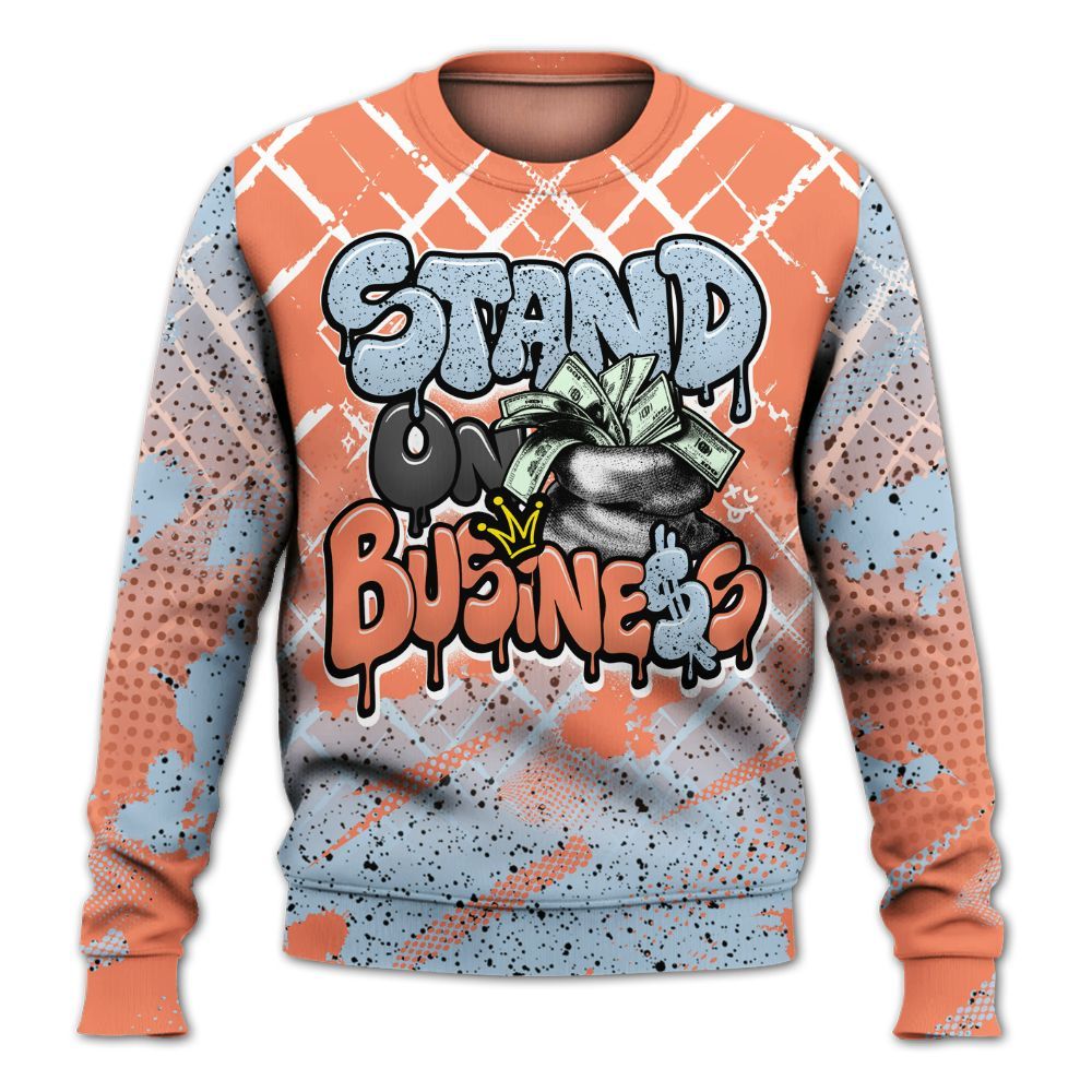 Sweatshirt To Match DJ Khaled Crimson Bliss 5s - Halftone Stand Business Dripping All Over Print