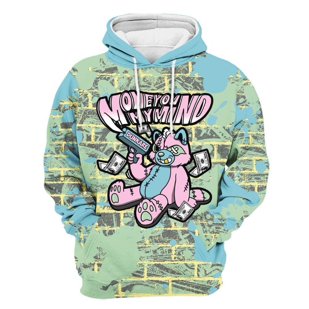 Hoodie To Match SB Dunk Low Visty - Money On My Mind Raccoon Brick All Over Print