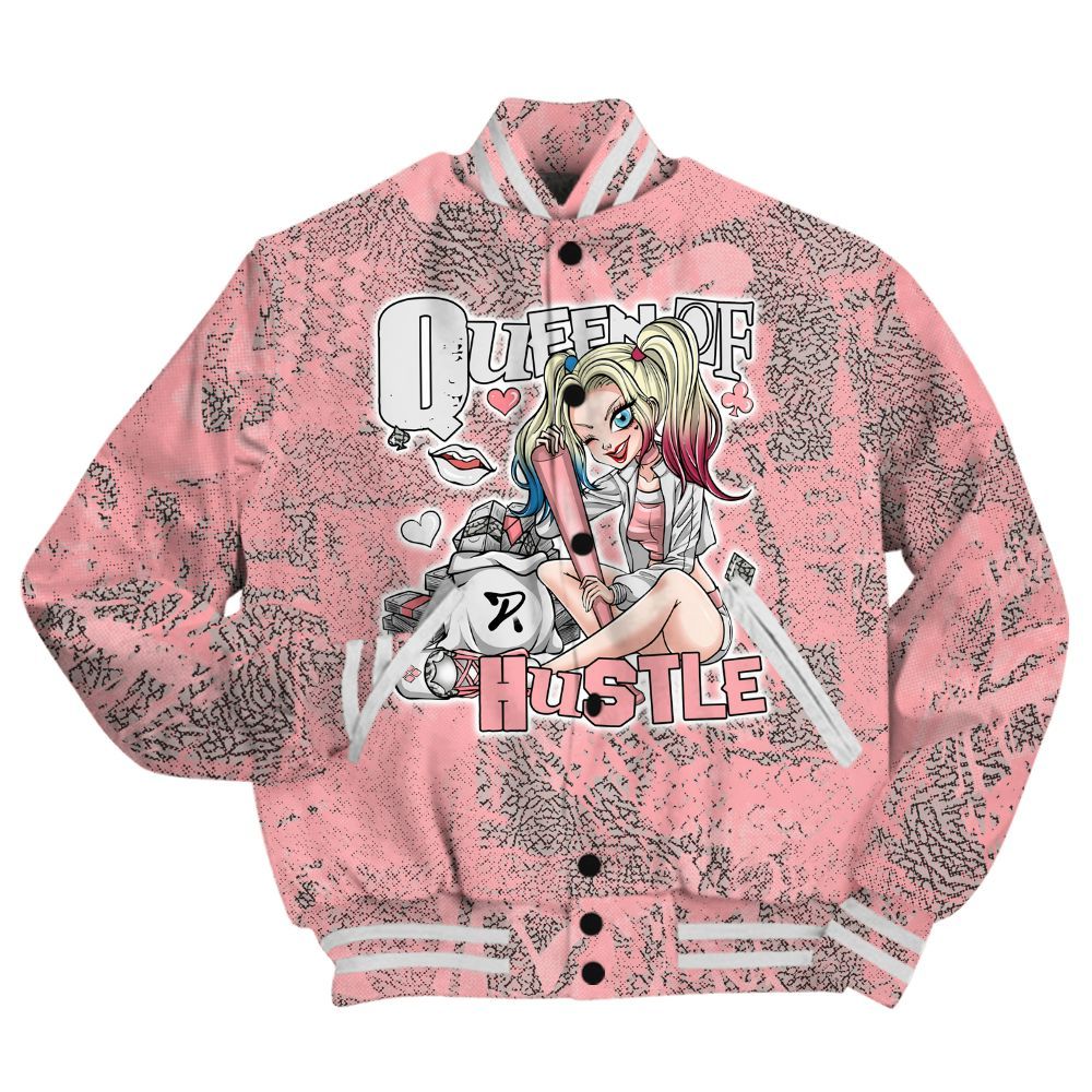 Varsity Jacket To Match Retro Wings 3s Shirt - Hustles Quiinn Heart Grunge All Over Print