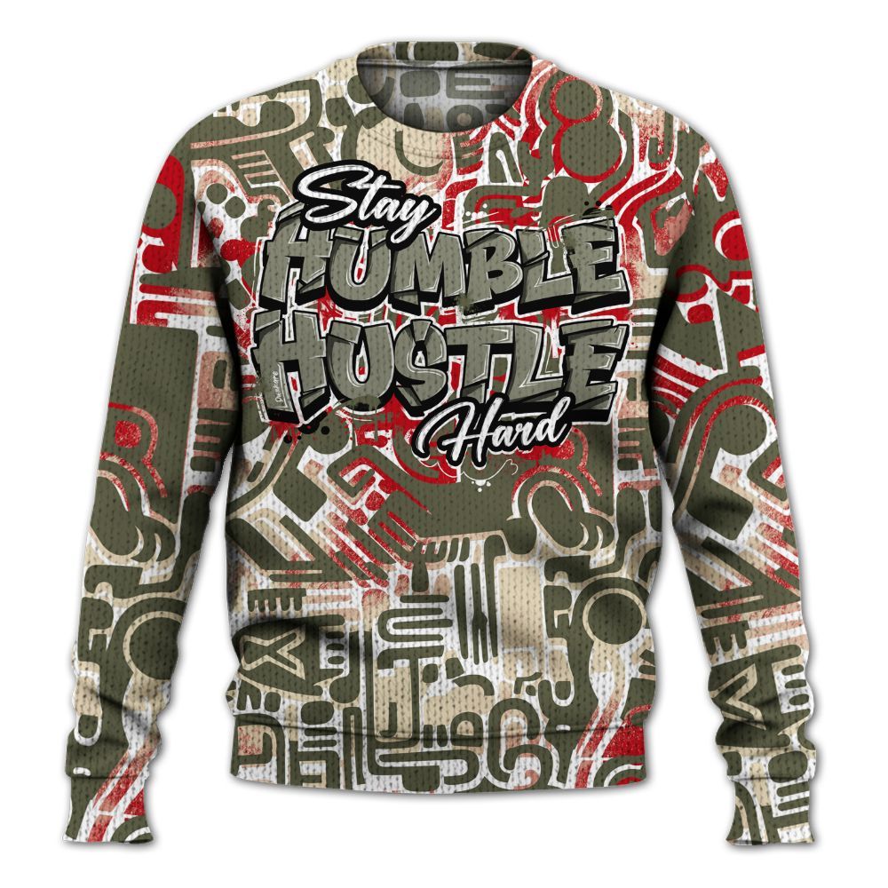 Knitted Sweater To Match Low OG Medium Olive 1s - Humble Hustle Retro