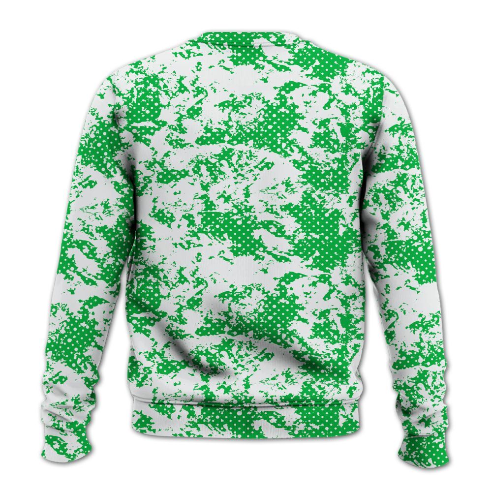 Sweatshirt To Match Lucky Green 5s - Show Me The Money Retro All Over Print