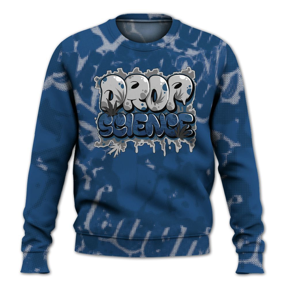 Sweatshirt To Match High OG Midnight Navy 1s - Drop Science Street All Over Print