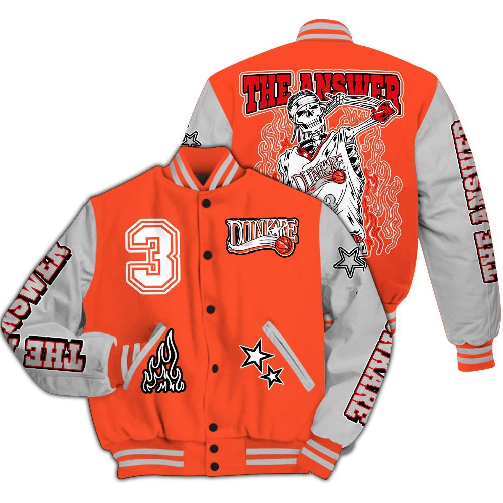 Varsity Jacket To Match Air Max 1 86 Cosmic Clay - Allen Answer Skeleton All Over Print