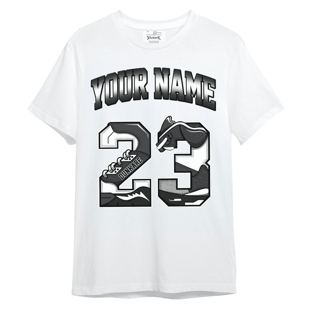 Shirt To Match Black Cat 3s - Custom Name Number 23 5s Unisex Shirt
