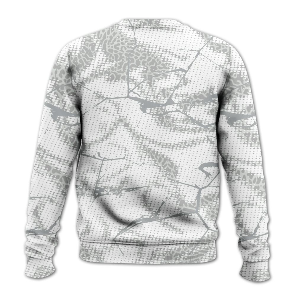 Sweatshirt To Match Retro Pure Money 3s - Dislike Us Crack All Over Print