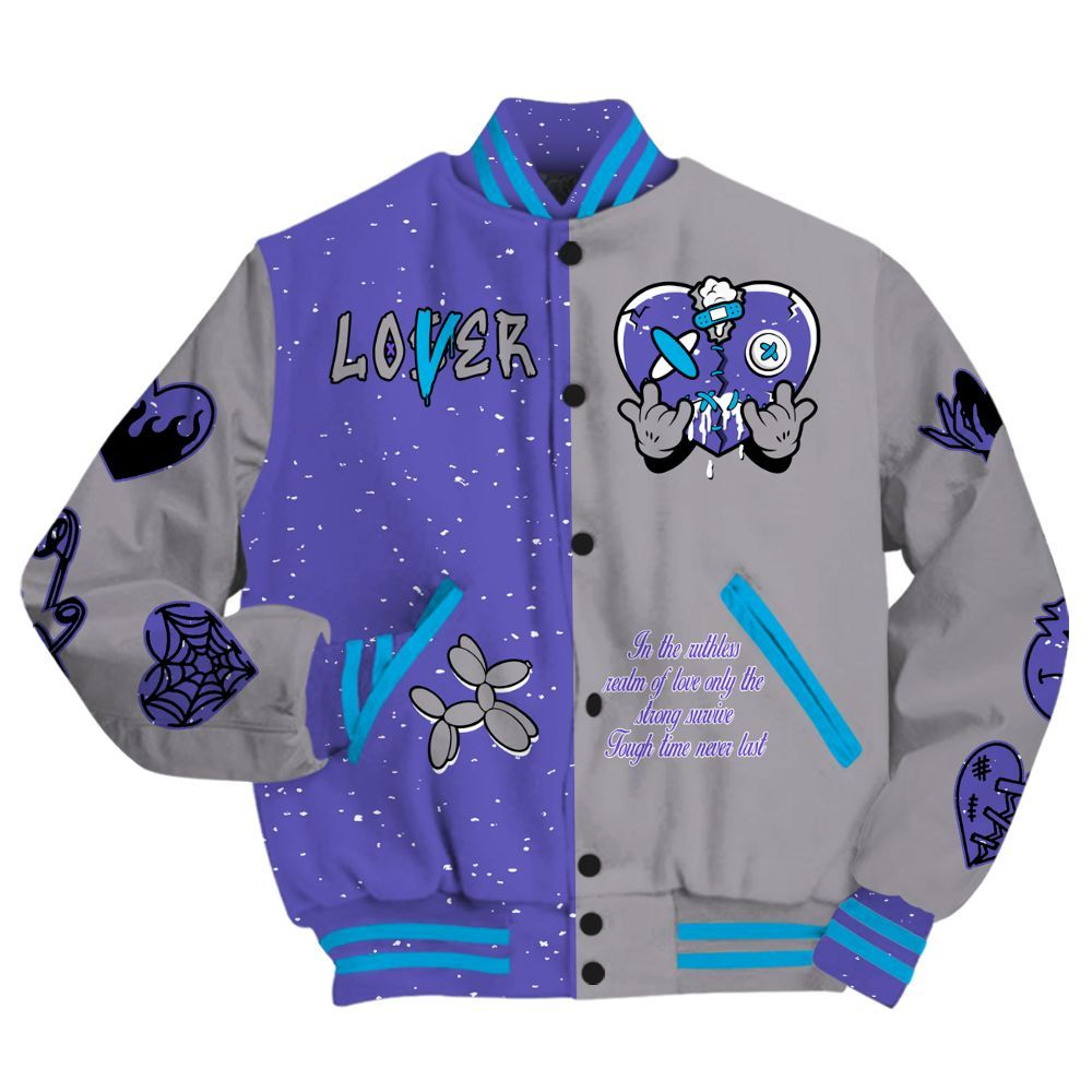 Varsity Jacket To Match Retro Aqua 8s - Loser Lover Heartbreak All Over Print