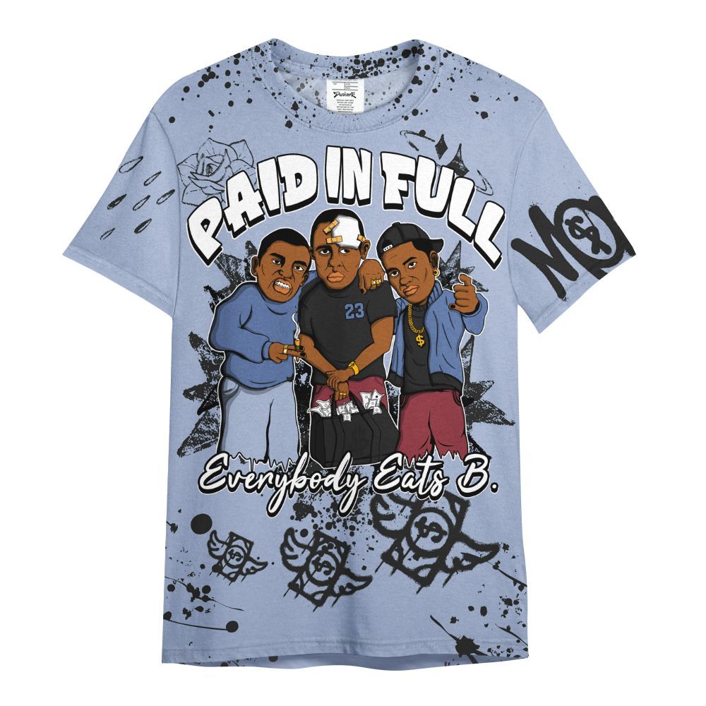 Shirt To Match Black Metallic 5s - Everybody Paid In Full Crayon All Over Print