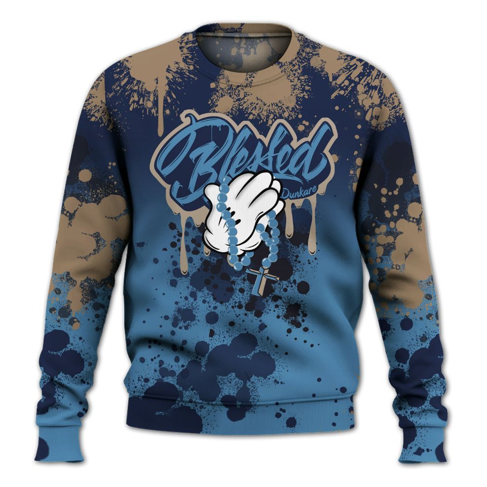 Sweatshirt To Match Air Force 1 Stash - God Blessed Ink Drip All Over Print