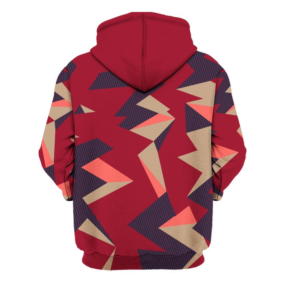 Hoodie To Match Mid Multi Color 2022 1s - Geometric Camouflage Pattern All Over Print