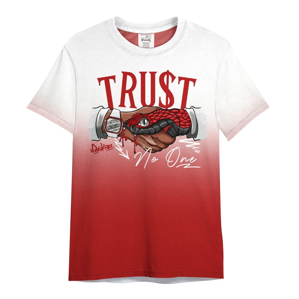 Shirt To Match Low Terror White University Red 1s - Trust No One Drip All Over Print
