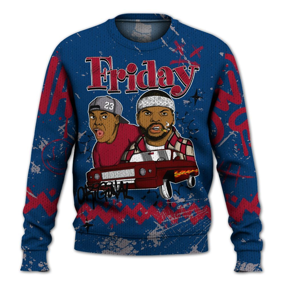 Knitted Sweater To Match Rare Air 4s - Friday Sneaker Crayon